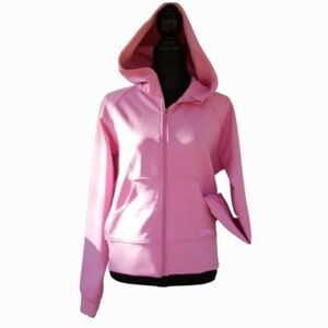 Hockey Ringette Hooded Pink GRAF EvaFIT Zip Jacket (L)